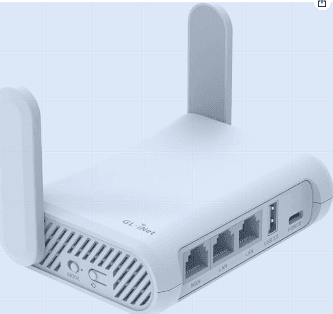 GL.iNet GL-SFT1200 (Opal) Router WiFi de viaje seguro, AC1200 red inalámbrica Gigabit Ethernet de doble banda, IPv6 USB 2.0 MU-MIMO DDR3, modo de punto de acceso puente repetidor, enrutador para uso